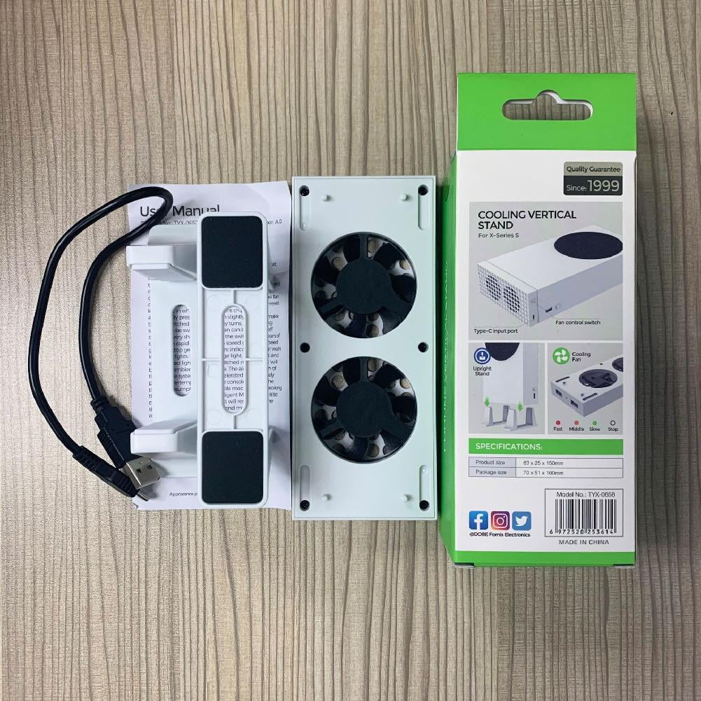 for 2 Console x Stand 9.53 S Fans 1 3.54 Holder x USB Cooler Series Xbox Ports in Functions inches 3 1.18 Vertical Speeds External 3