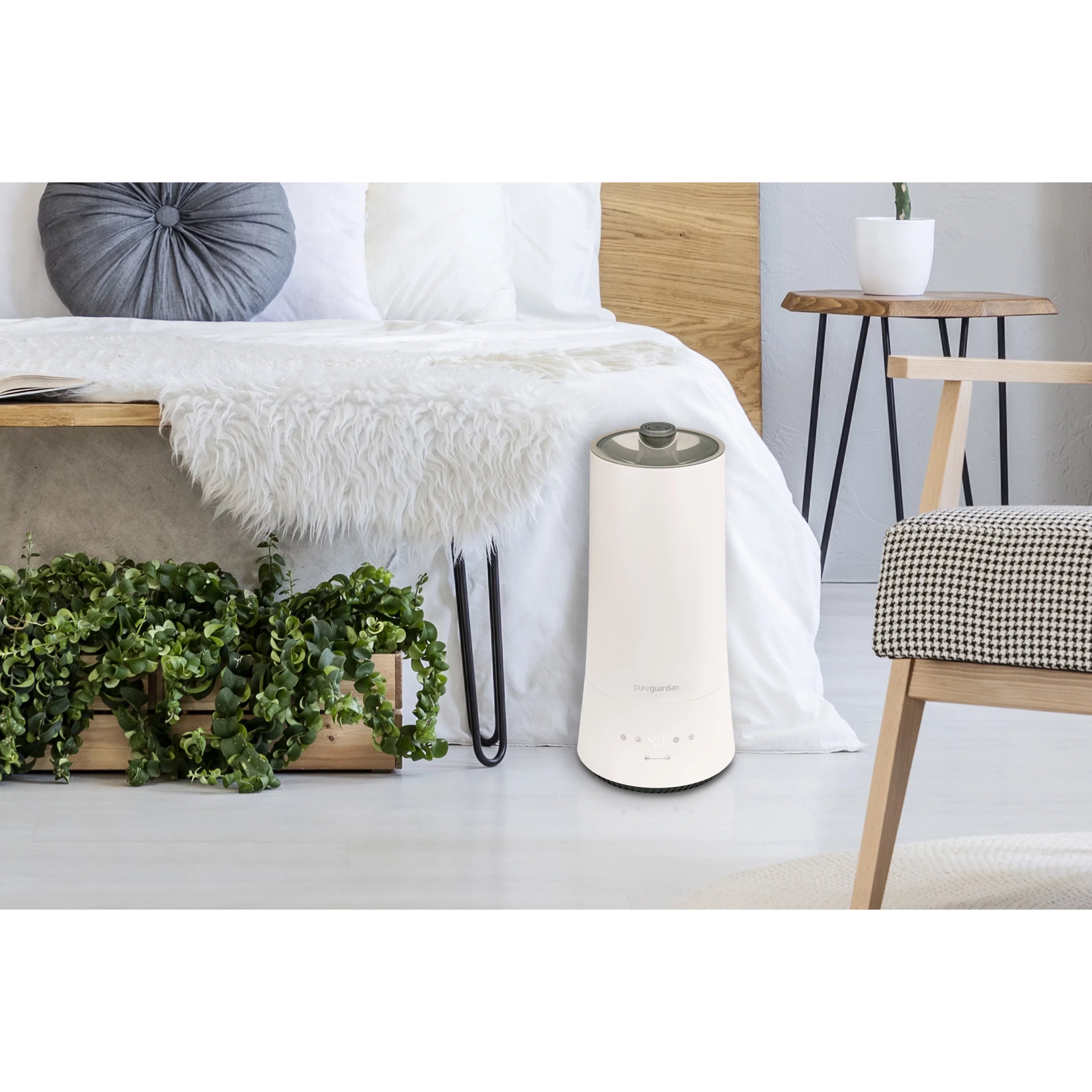Mist 1.6 with 90-Hour 420 Sq. H997W Cool ft. Ultrasonic Humidifier Gallon PureGuardian Humidistat,