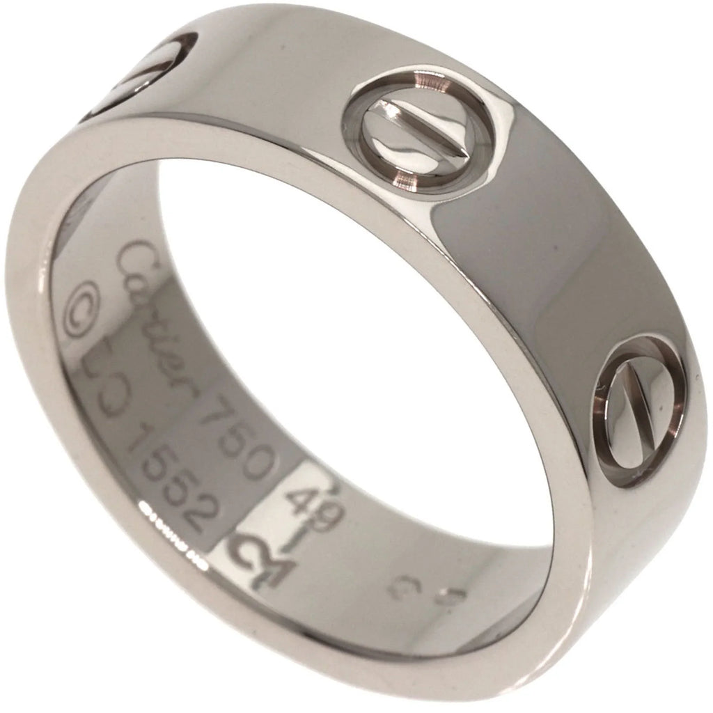 Ring, #49 CARTIER K18 Cartier Ring Pre-Owned Gold, (Good) White Women's Love