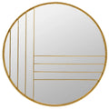 Gold Home Damis Accents Mirror Leaf Wall Metal Round Modern Aspire
