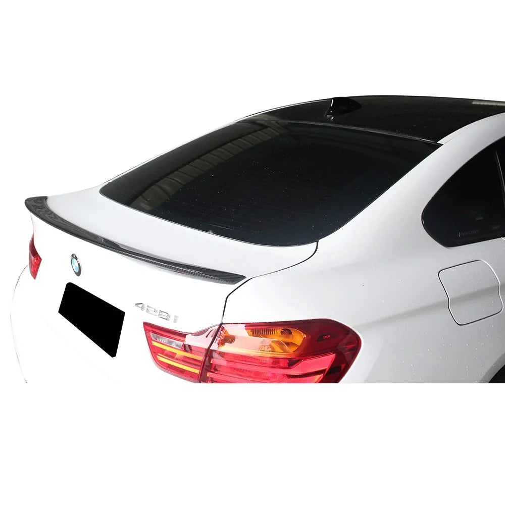 Ikon Gran 15-20 2018 V Fiber Rear BMW - 2020 Compatible F36 Series Spoiler Carbon 4 Coupe 4DR 2016 Style 2015 2017 Trunk with Motorsports Wing 2019