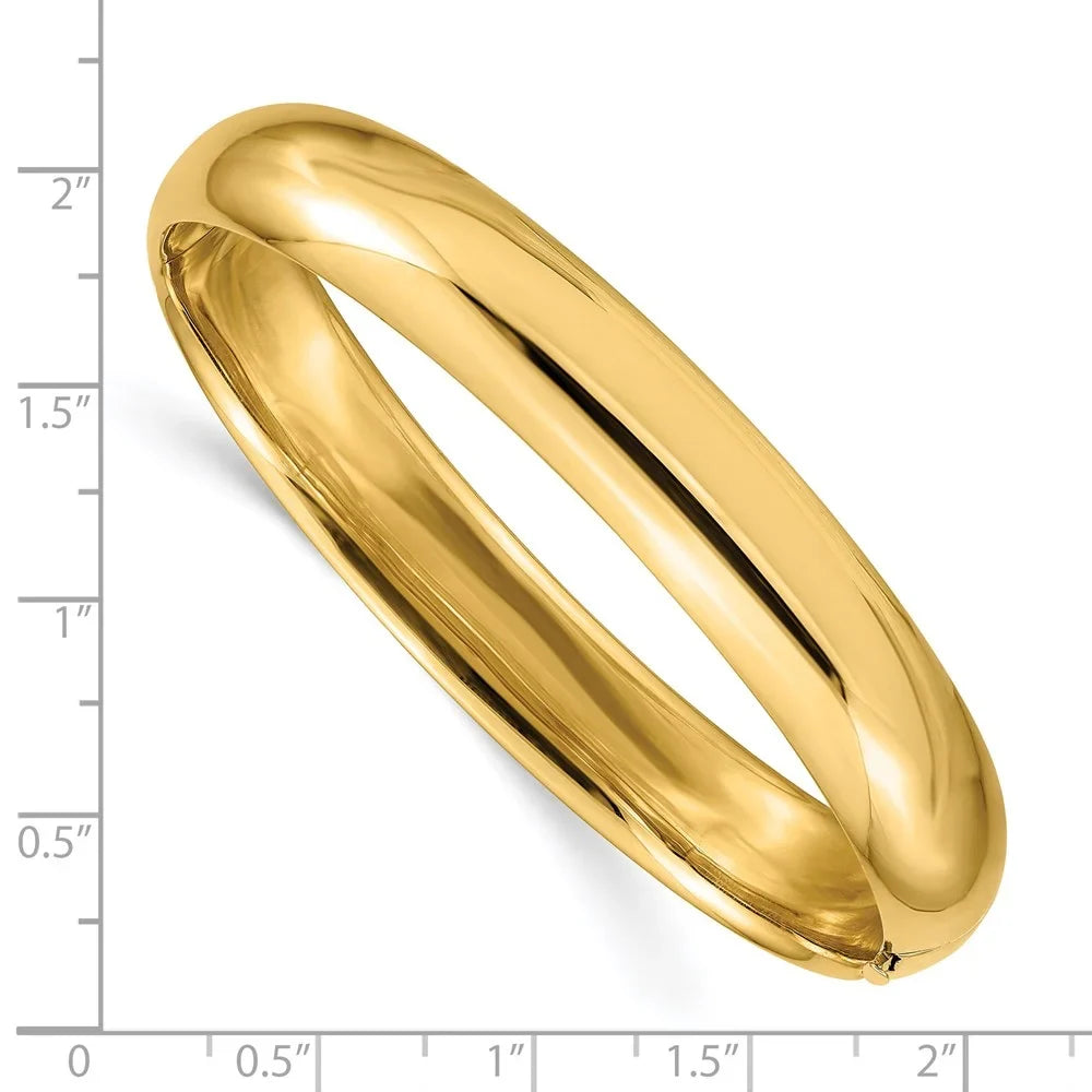 Bracelet 14k Polished 7/16 QHP7/16O High Hinged Oversize Bangle