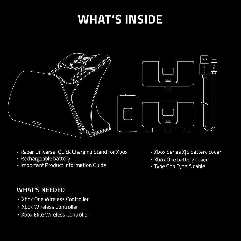 Xbox, Lunar Shift Quick Razer Stand for Universal Charging
