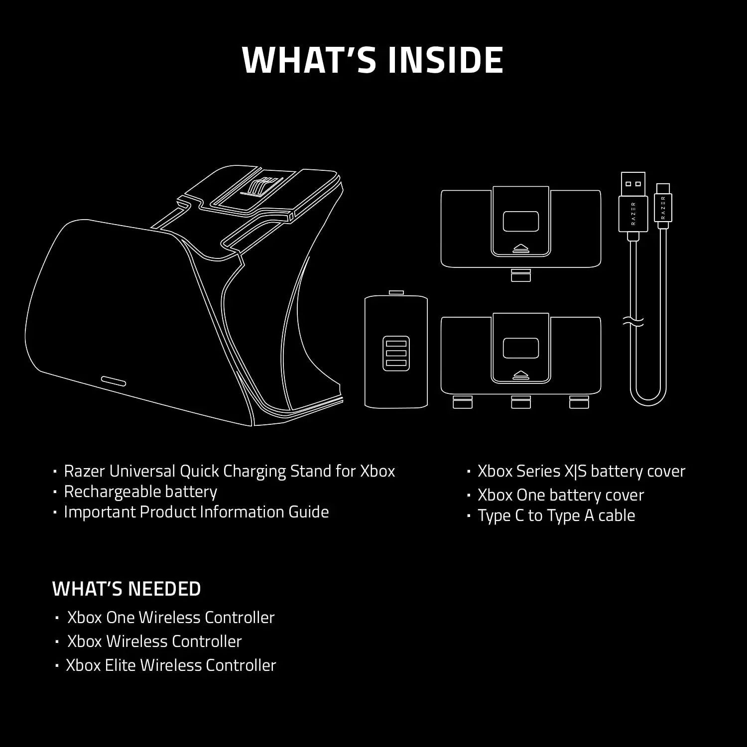 Xbox, Lunar Shift Quick Razer Stand for Universal Charging