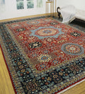 Red/Blue Aria Mervin x 11'11" 8'10" Rug,
