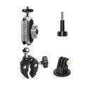 with Head, Camera Load DJI, Aluminum Dual Ball - Capacity, AKASO, Mount Handlebar Insta360 Clamp Rotatable 11/10/9/8/7, Alloy Bicycle Hero Adapter, 1.5kg Adapter, Compatible