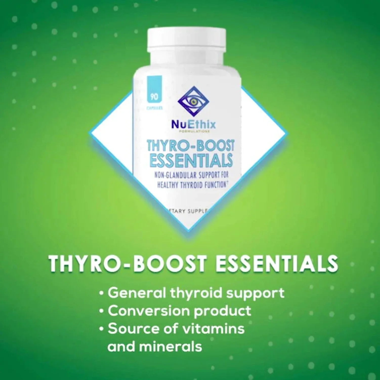 Optimal Non-Glandular Essentials, Capsules Thyro-Boost NuEthix Thyroid Function, 90 Support with