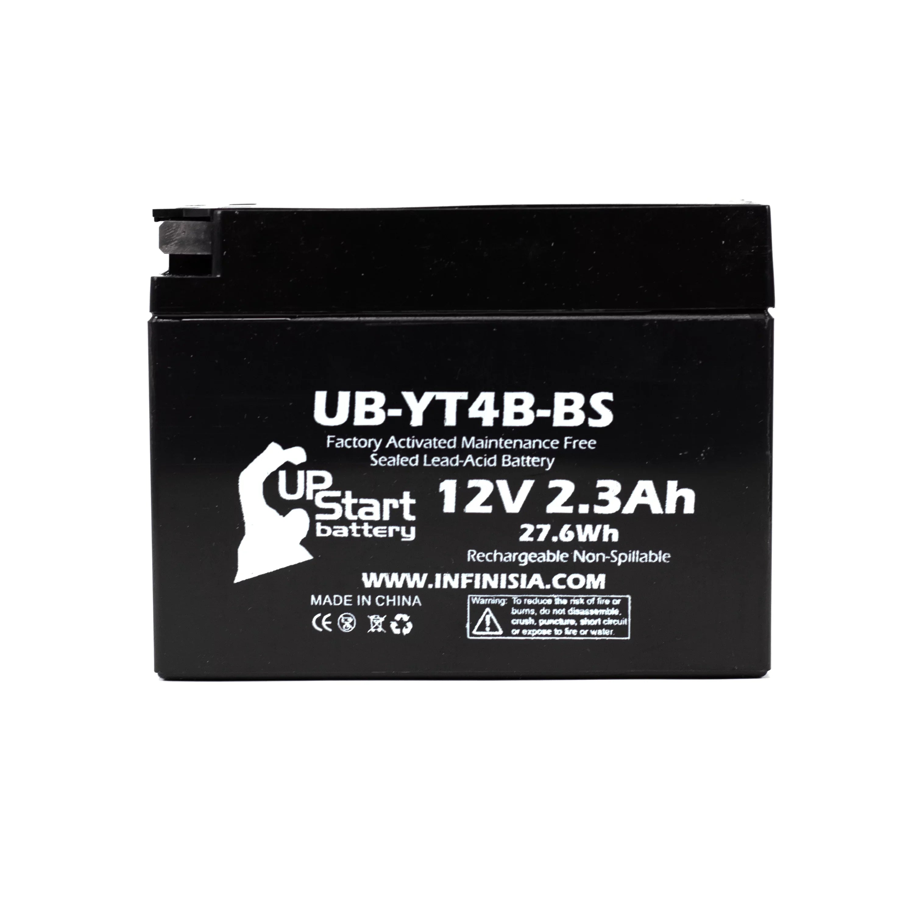 2006 - 2-Pack Maintenance Free, Yamaha Factory Motorcycle Replacement UB-YT4B-BS UpStart Battery SR400 400CC 2.3Ah, Battery Activated, 12V,