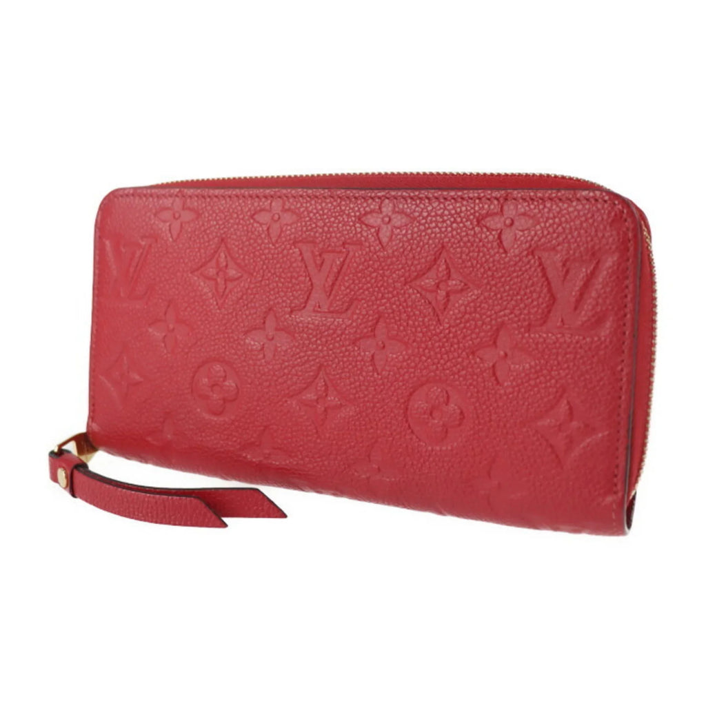 Pre-Owned Monogram VUITTON Zippy Zip Louis Long Implant Round LOUIS (Good) Cerise M60737 Zipper Wallet Vuitton Around