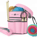 Storage, Yarn Bag, or 7 Happy (Pink): Pocket Bag, Yarn Crochet Crochet Bag Storage Stitch Knitting