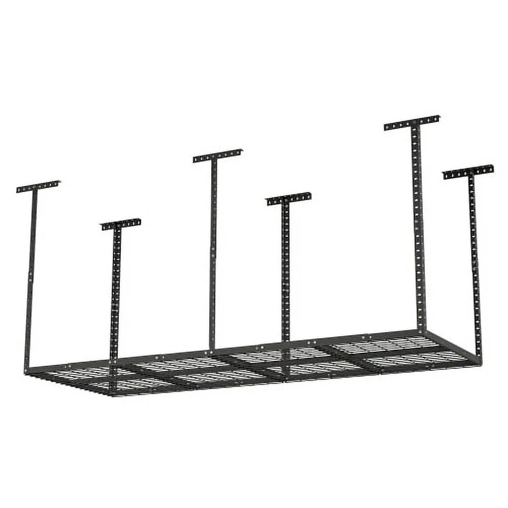 Organization Weight Capacity,Black Duty Storage Systerm,Heavy 3x8ft Storage Garage Rack,Adjustable Racks,660lbs Garage Ceiling Metal Storage Overhead Garage