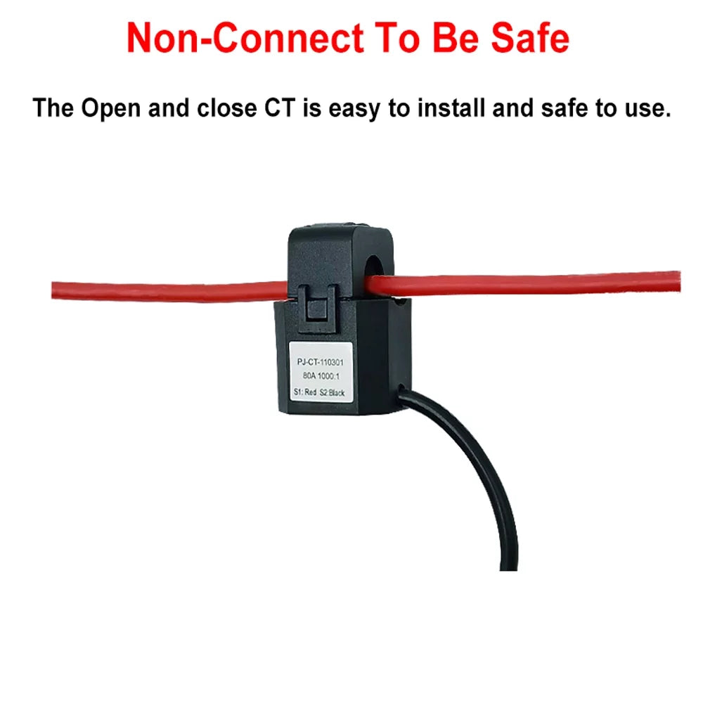 Clamp Power Statistics Monitor Dazzduo KWh Compatible Electric meter,Statistics Power 80A Monitor Power 80A KWh KWh Monitor Voice Clamp Compatible Statistics Meter Meter Clamp