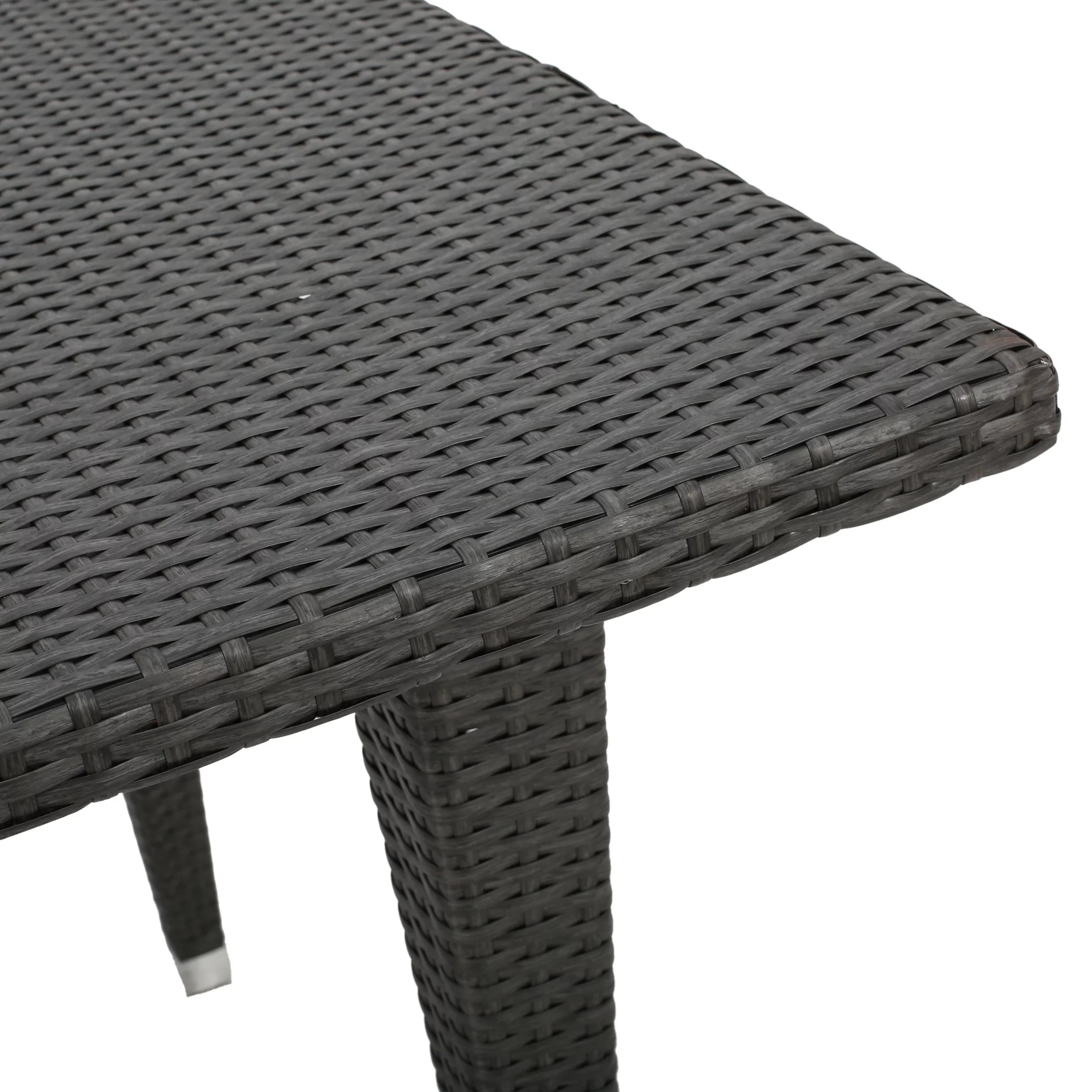 Piece with Set Cushions, Wicker Square Arcadia Dining Silver Grey, Outdoor 5