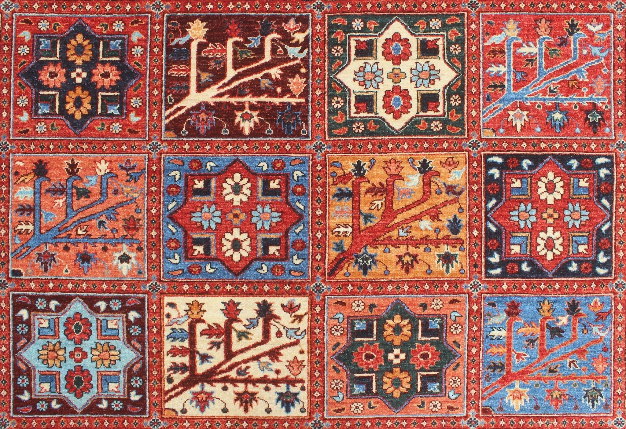 Rug, 11'10" 8'11" x Rusty-Red/Blue Aria Qurban