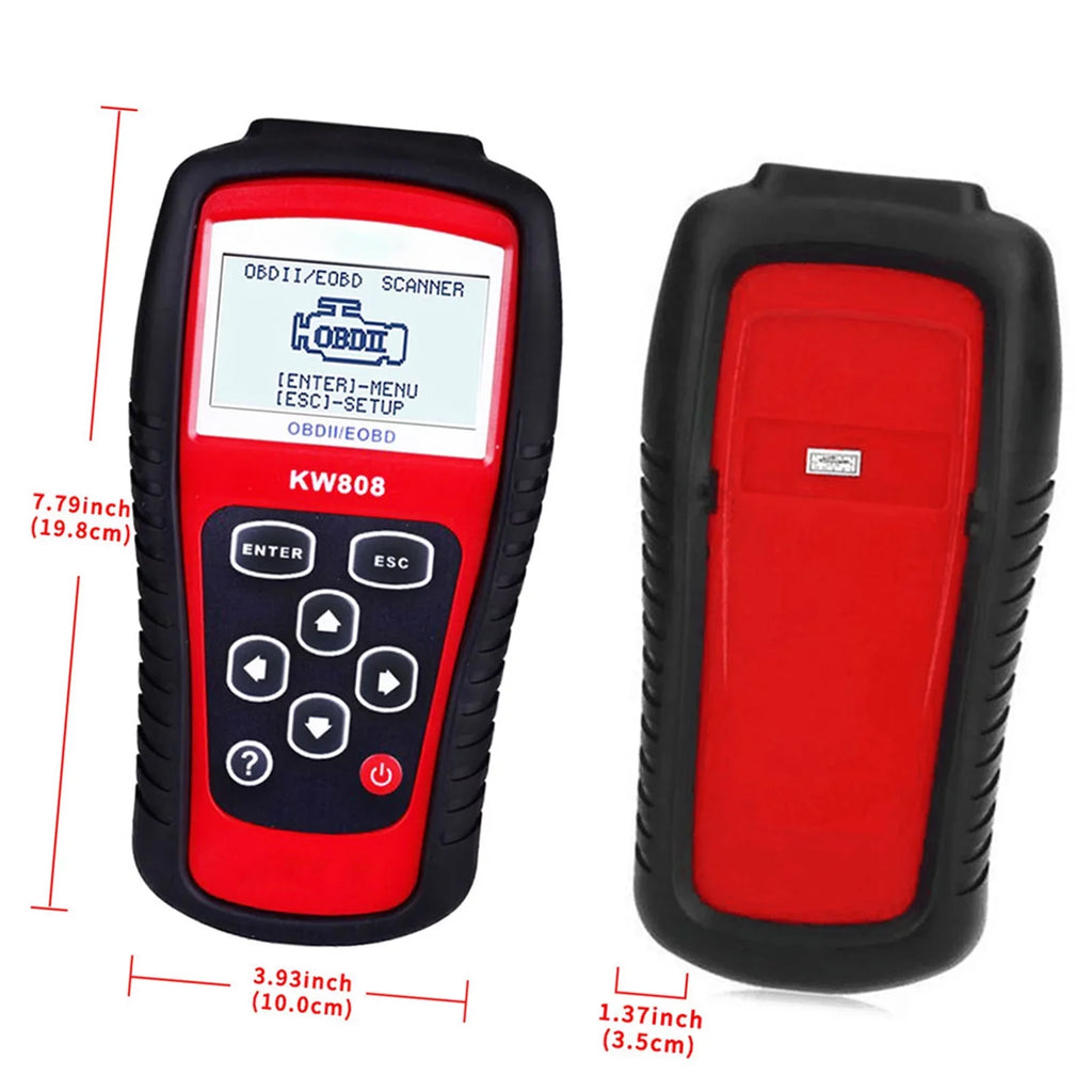 and Scanner for Reader Scanner Code OBDII/EOBD Moobody Automotive KW808, Detection Auto Car