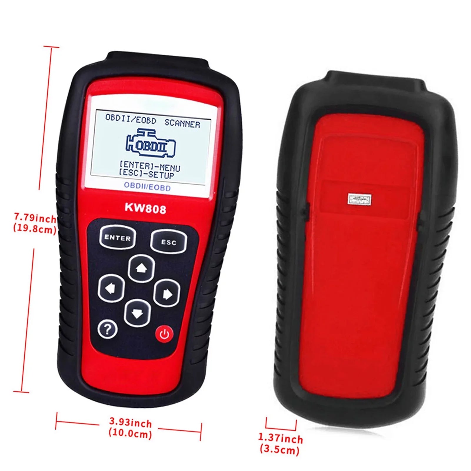 and Scanner for Reader Scanner Code OBDII/EOBD Moobody Automotive KW808, Detection Auto Car
