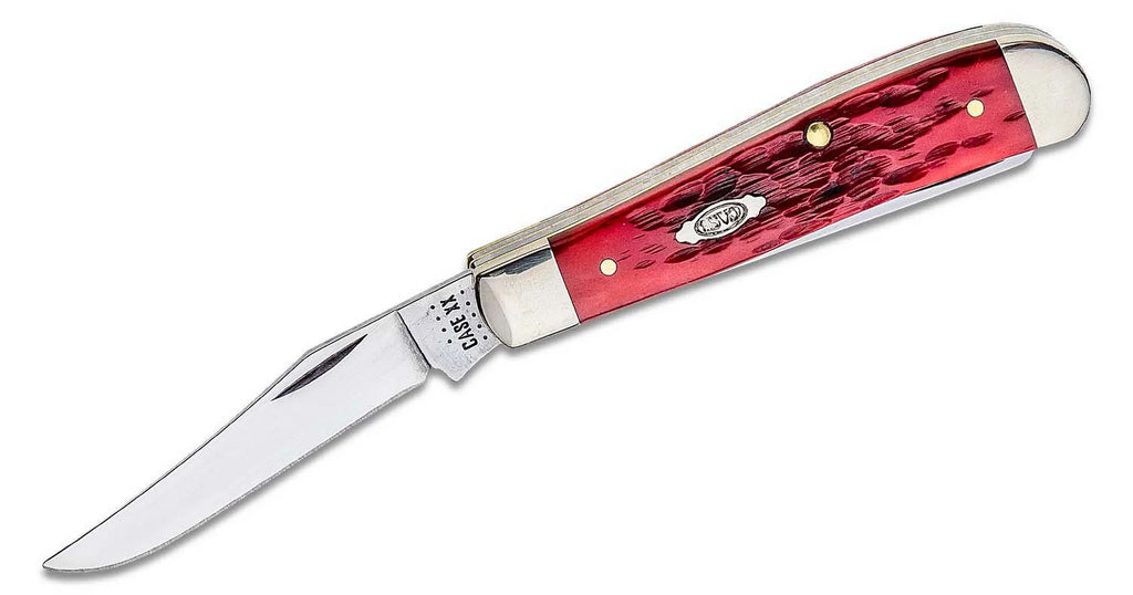 Steel Bone Seed Mini Red Dark 31952 Case Jigged Carbon Peach Knife Trapper XX Knives Pocket