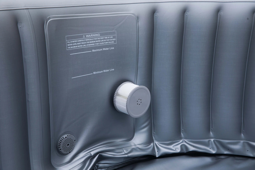 1350w Air Round, Hot Inflatable One Jets, Tub Mspa 118 Massage Persons Piece Heater, Silver & Delight Cloud, 2+2 Series, Easy Spa, 700w Water Blower, Install,