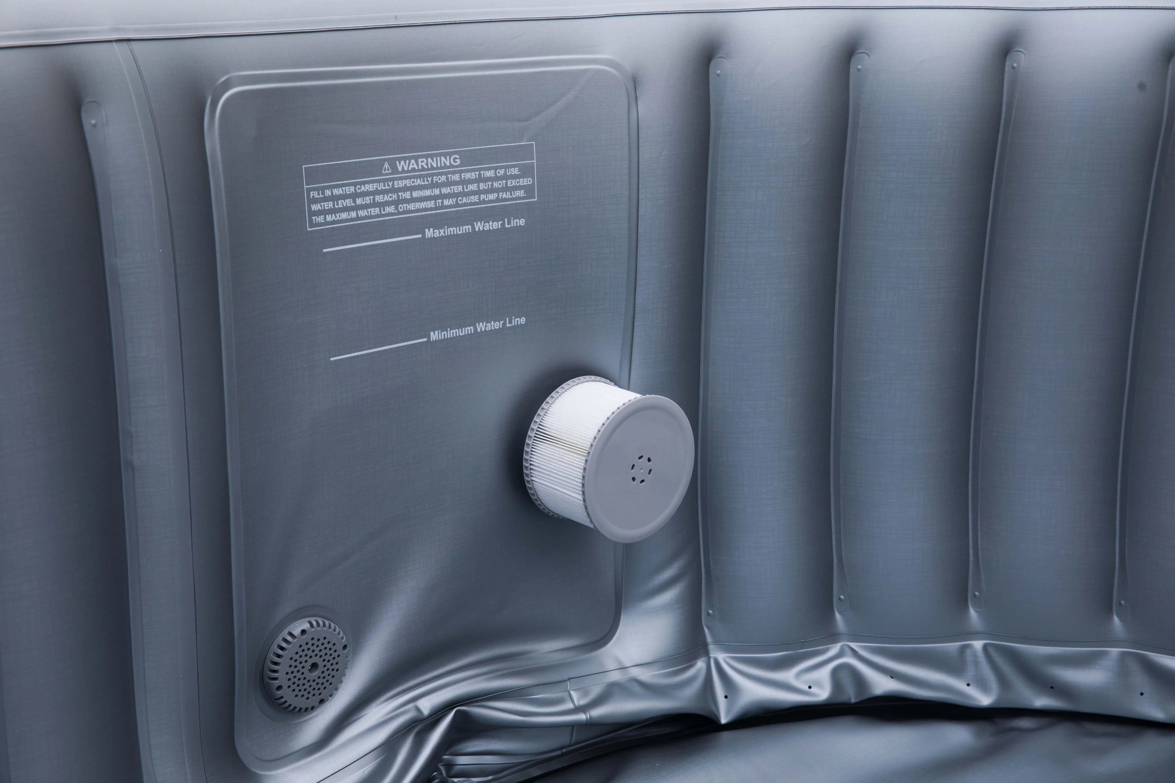 1350w Air Round, Hot Inflatable One Jets, Tub Mspa 118 Massage Persons Piece Heater, Silver & Delight Cloud, 2+2 Series, Easy Spa, 700w Water Blower, Install,