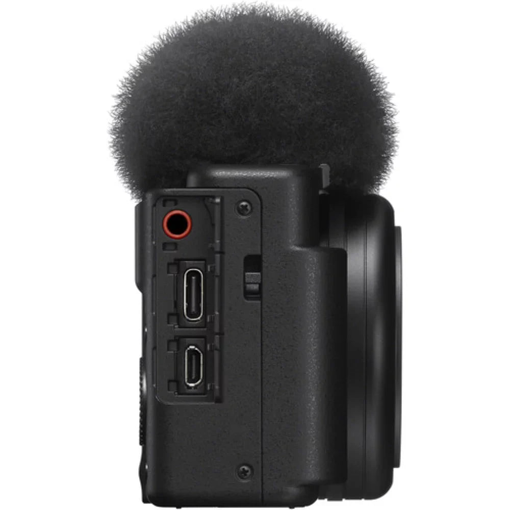 Design Kit Items) | Black + Camera ZV-1F Vlogging Camera (4 Camera with Cleaning K&M Precision + Vlogger Kit Accessory Sony Sony Cleaning Bundle Cloth