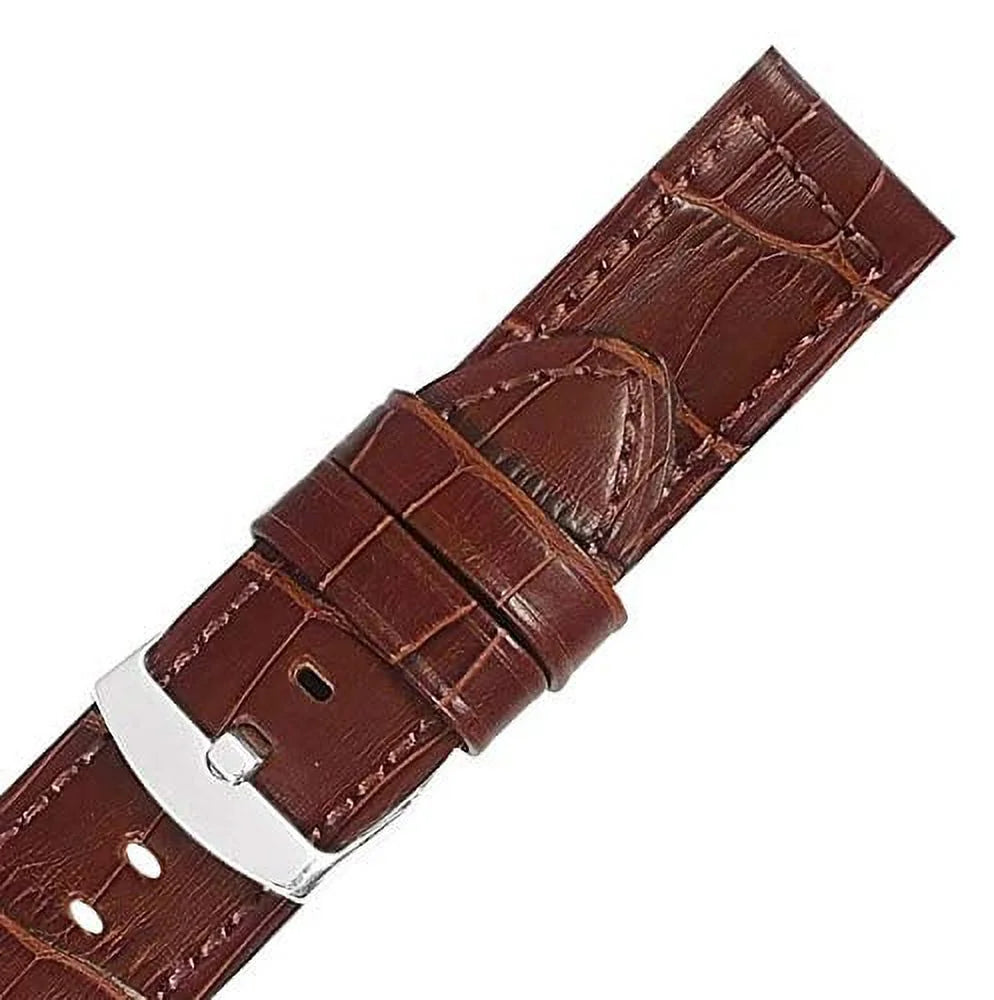 24mm Brown Men's Hadley Alligator Roma Grain Band Style Watch Panerai MS910