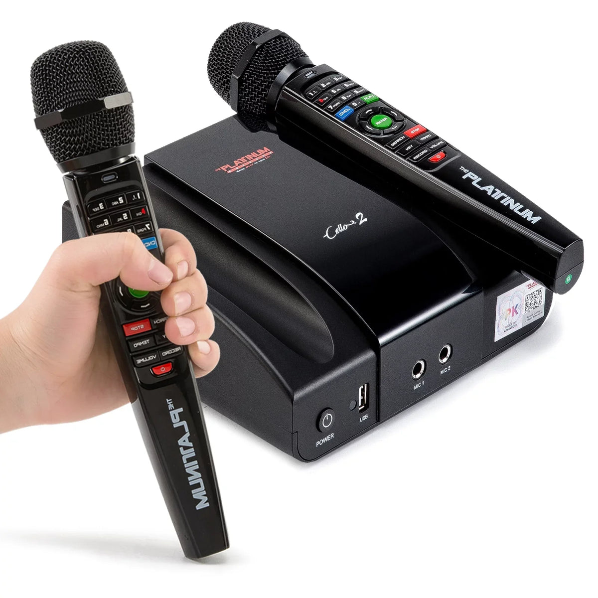 Song Platinum Recording Language Cello2 Display & Upgraded Aldult MVs Karaoke Lyrics with for Mic Kids Built-in Wireless Digital Mixed TV Songs Machine 23K+ 2023 2 Video