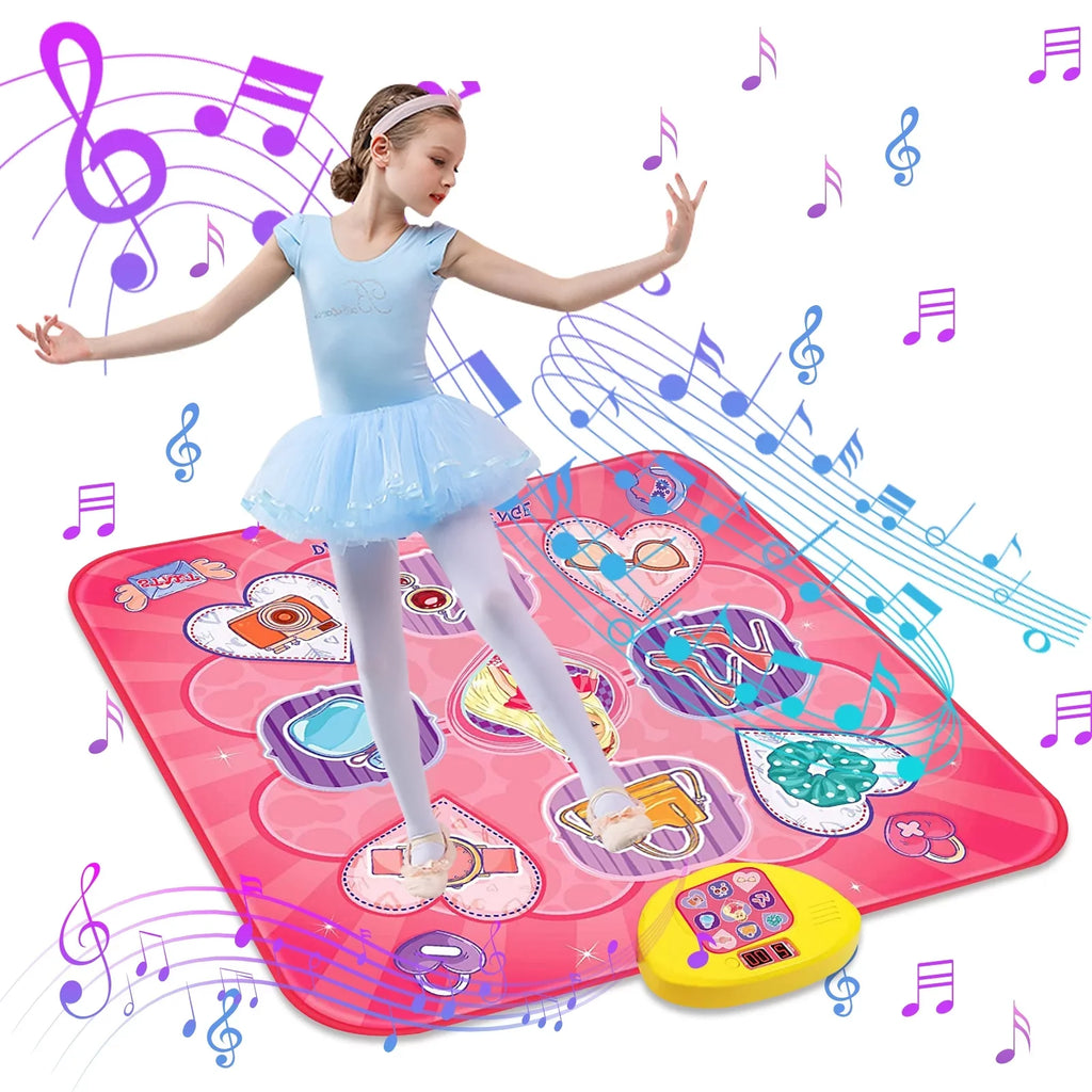 Dance Lights, Mats LED 5 Pad 8 Old Gifts 6 4 Dance Gift Dance Play Mat, 7 Electronic Toy Game Musical Christmas Kids Girls 5 Pink Game with 10 9 for Birthday Modes, with Toys 3 for Year