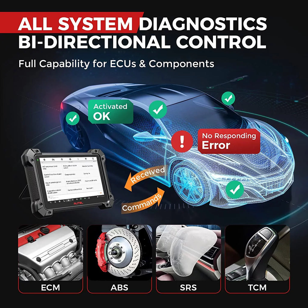 MaxiCOM 2.0 MK908 Car ECU Coding II Pass-Thru, Services,J2534 Diagnostic J2534 Bi-directional, Programming Tool Autel Pro AutoScan 38+ Scan