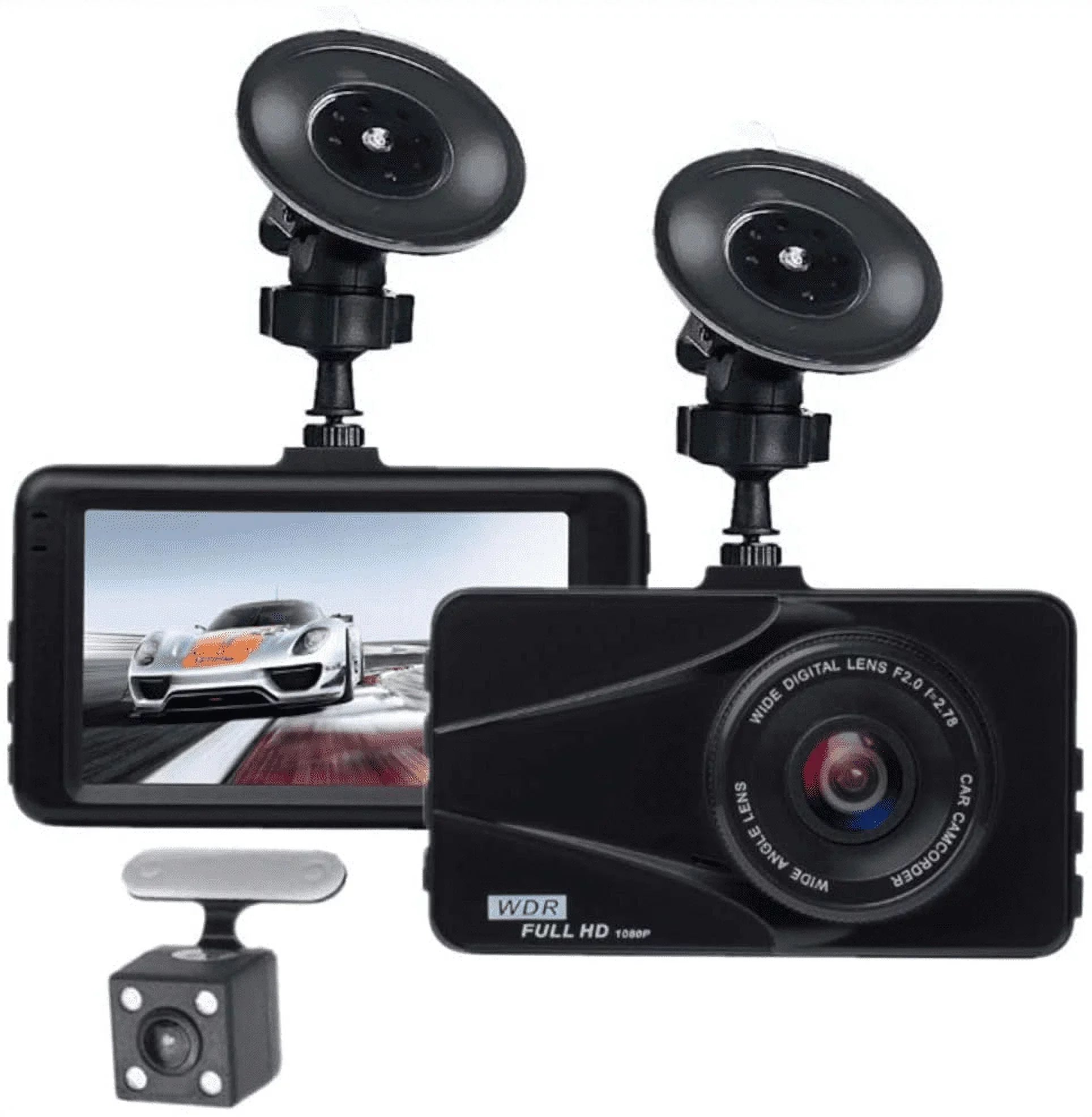 Detection 3" Screen WDR, T670 Motion Dash Dual G-Sensor, For Video LCD Loop HD Plus Travel Full Subaru Recorder 170° Cam Images Angle, Excellent Recording Wide DVR