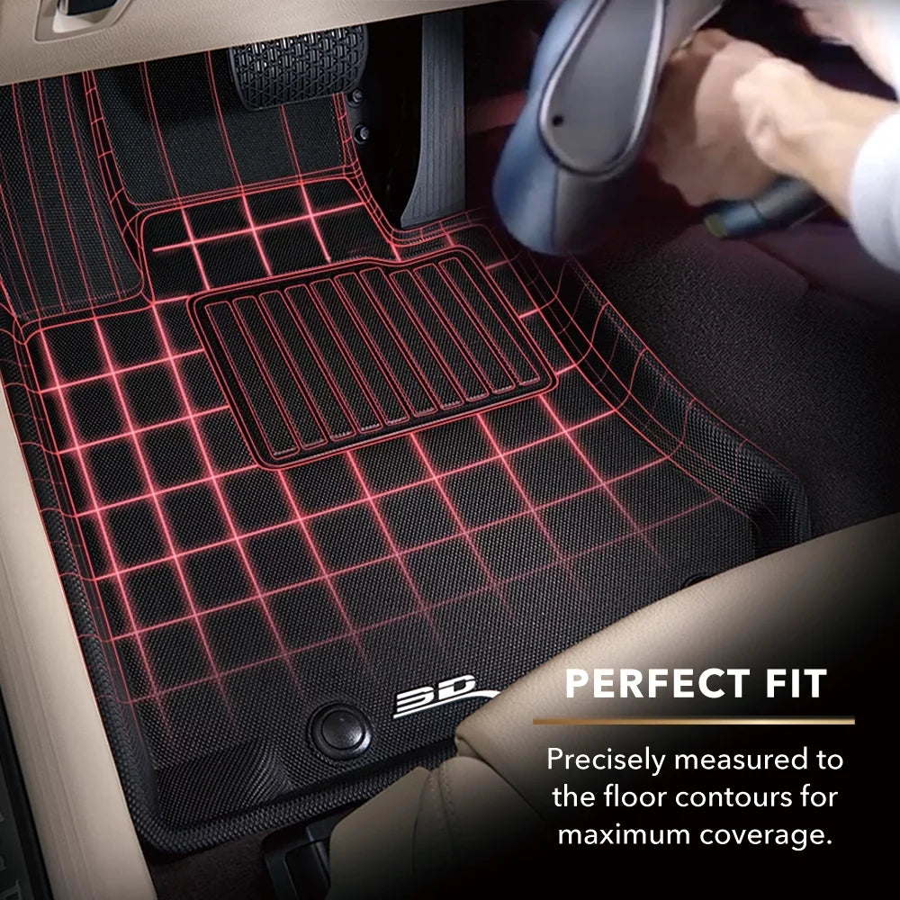 3D compatible MAXpider 2016-2022 KAGU Mat Row HYBRID RX/RX with Second LEXUS - Floor (BLACK)