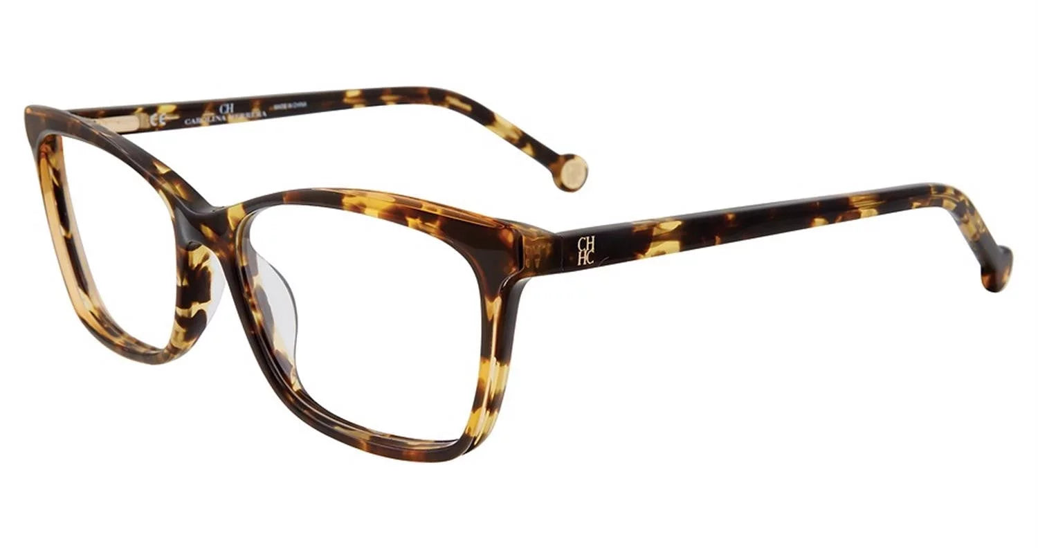 Tortoise CAROLINA Rectangle Eyeglasses HERRERA-VHE805K 0AE9