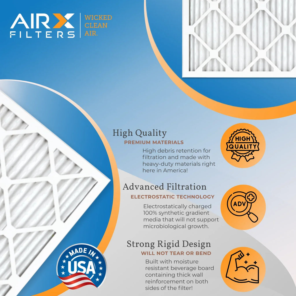 Pleated Filter AIRX FILTERS Comparable & AIR. Electrostatic Air MPR Pack 4 5 USA HVAC FPR Made 700 CLEAN Filters WICKED by to Conditioner Air 8 20x24x1 AC MERV Filter Premium 20x24x1 Furnace