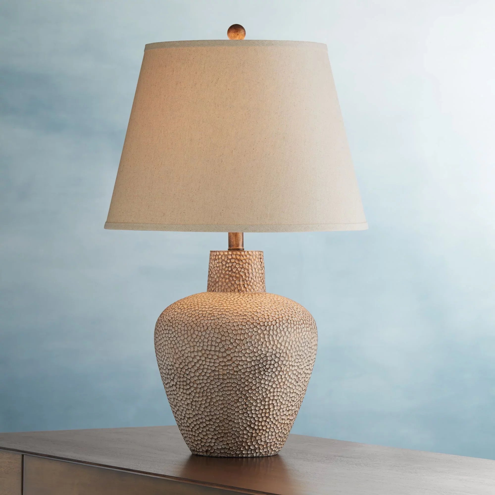 Bedroom Lamp Leaf Living Tall Lighting Shade Hammered Off 360 Bentley Table Farmhouse Brown 29" Rustic Textured Room for House Home Empire White Pot