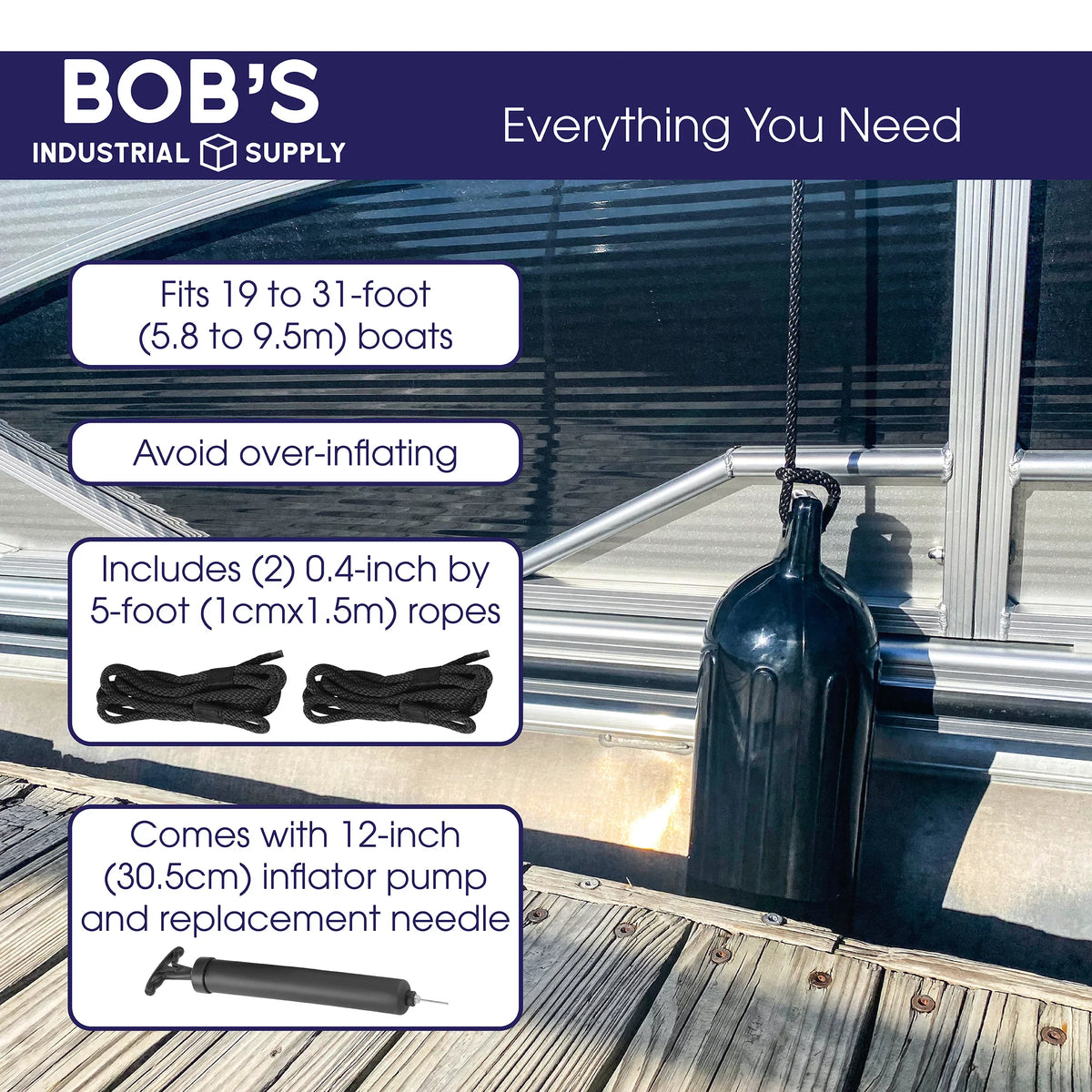 Docking 22.8 7.8in Pack - Boat 4 Fenders Buoys Boat BISupply Bumpers x for