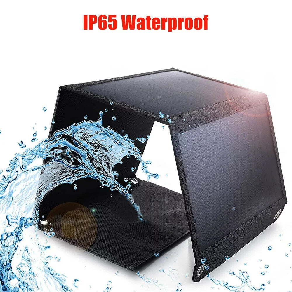 Waterproof Bank Phone Fishing Solar Phone Outdoors Charger Power Hiking Solar for Emergency Charger Camping Panel Portable Solar 80W
