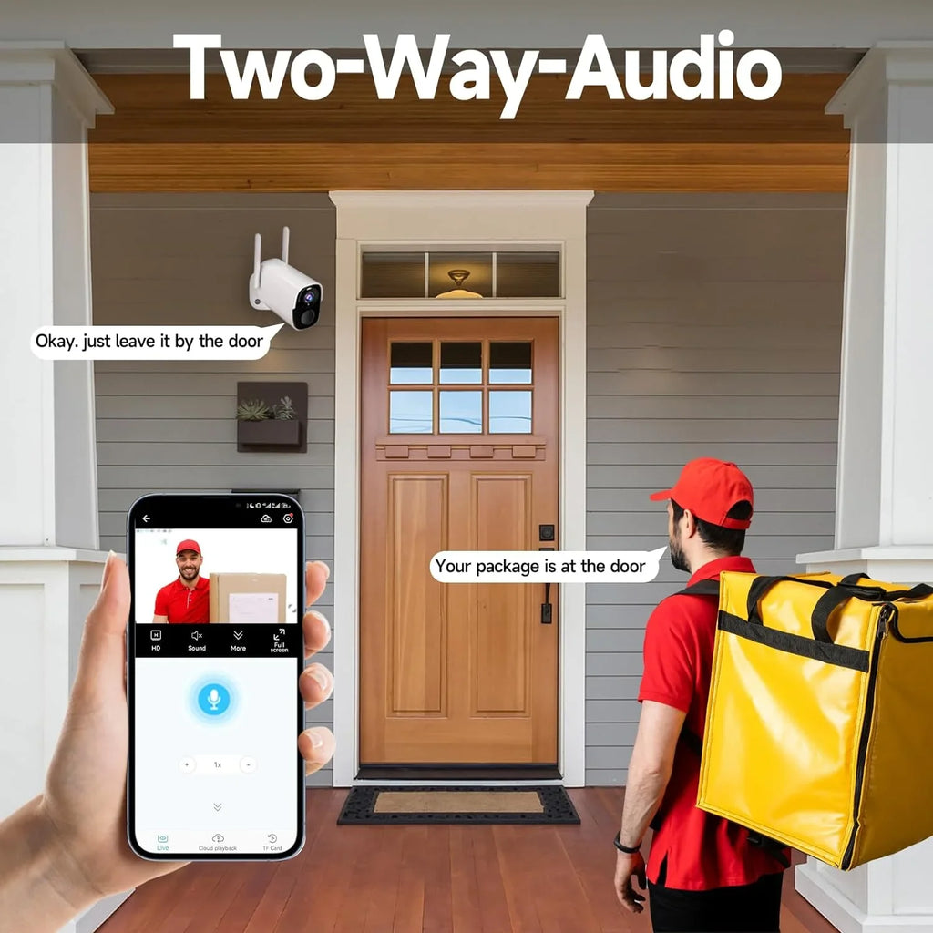 Cloud/SD 2K Color Security Cameras with Spotlight Night Home Audio, Motion - Camera WiFi Cameras Wireless Vision to Siren 2-Way Security, 256G) AI Alarm (up Detection Outdoor for QHD 4Pack Wireless