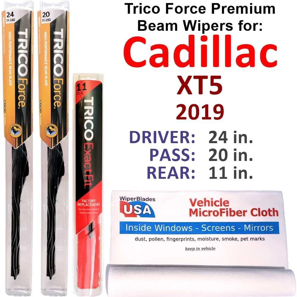 Cadillac 2019 Wipers Wiper w/Rear of Beam Performance Luxury (Set 3) XT5