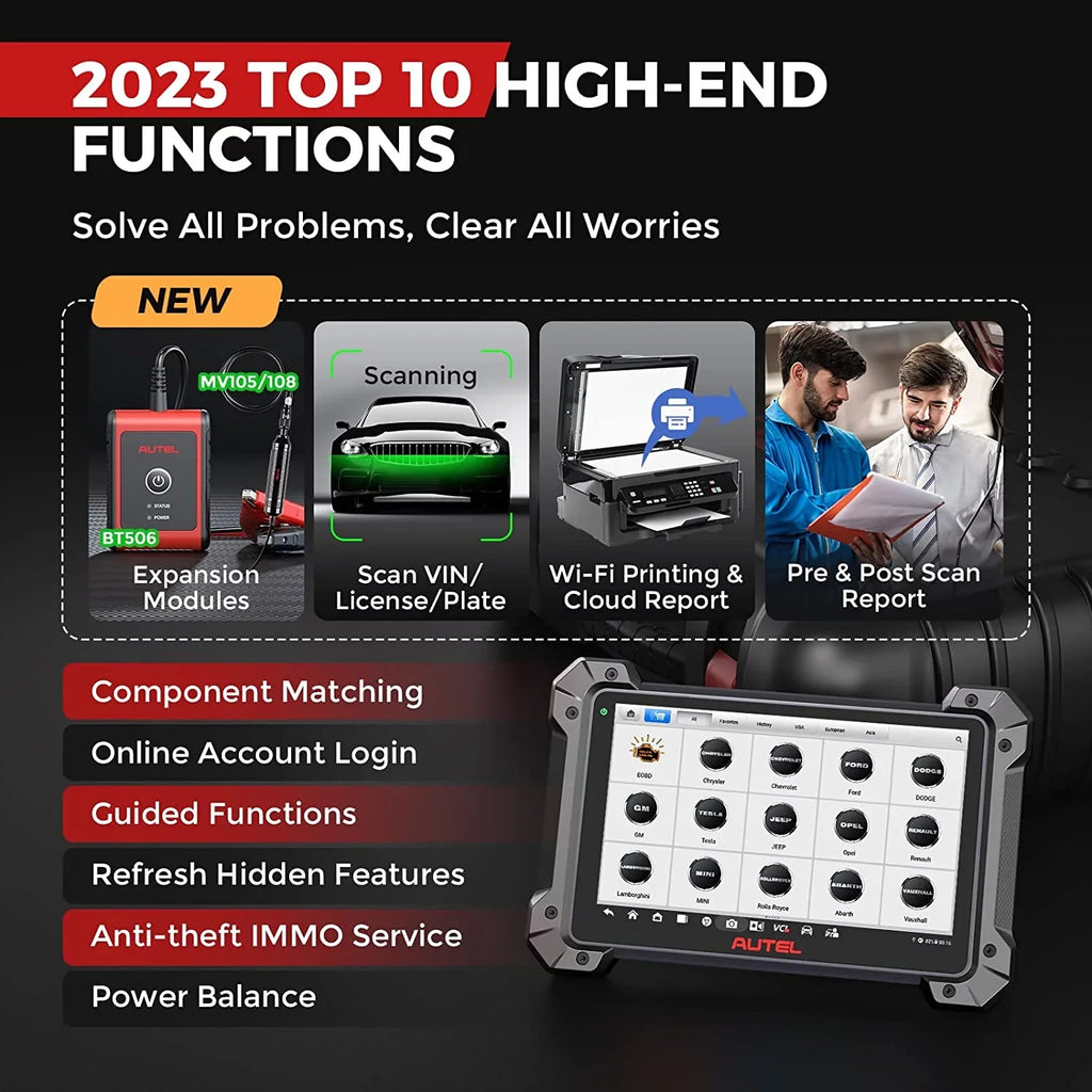 MaxiCOM 2.0 MK908 Car ECU Coding II Pass-Thru, Services,J2534 Diagnostic J2534 Bi-directional, Programming Tool Autel Pro AutoScan 38+ Scan