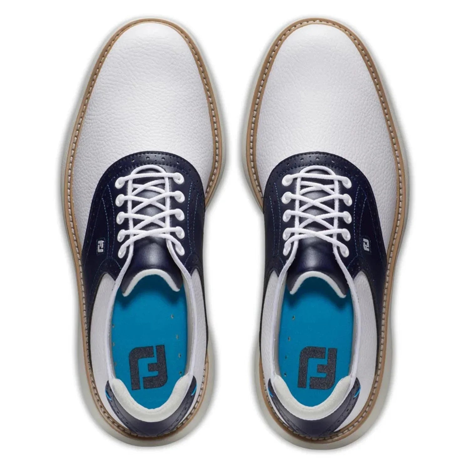 Men's Wide - 11.5 Traditions - FootJoy Golf - Shoes 57903 White/Gray