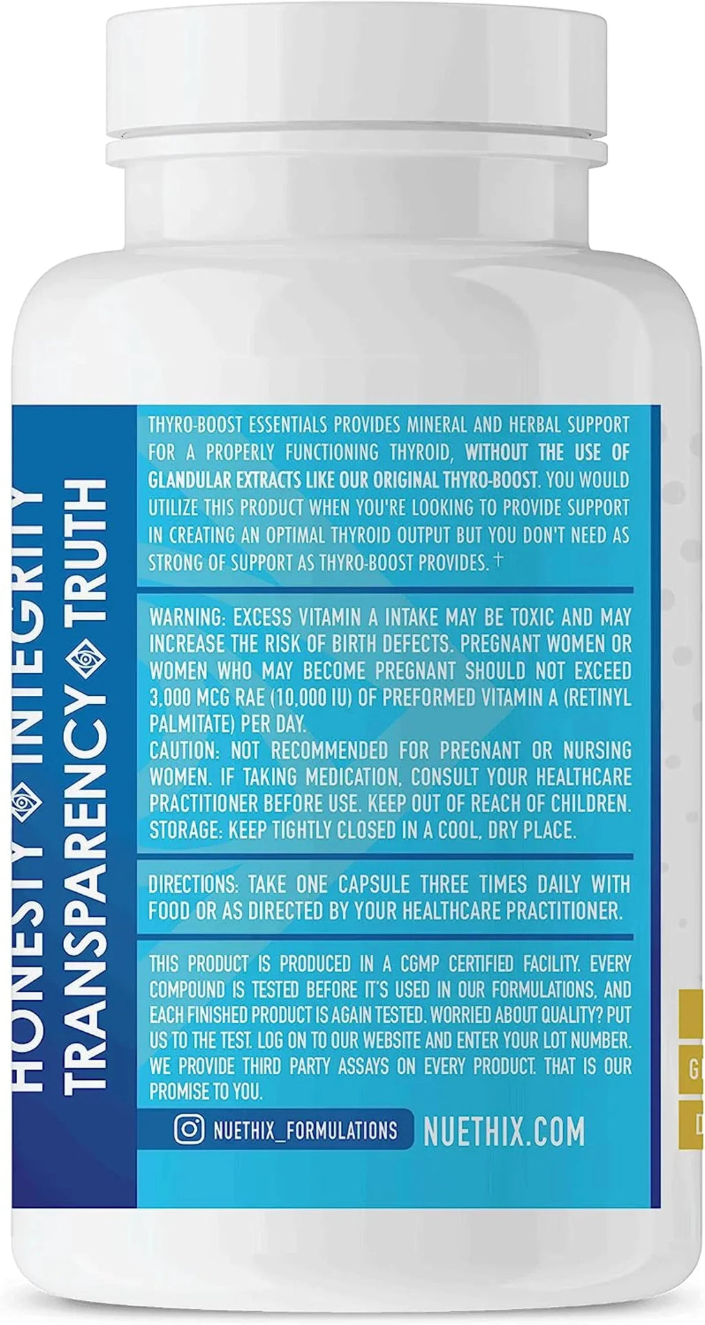 Optimal Non-Glandular Essentials, Capsules Thyro-Boost NuEthix Thyroid Function, 90 Support with