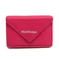 Pre-Owned (Good) 391446 Balenciaga Mini Pink Wallet Women's Papier Leather (tri-fold)