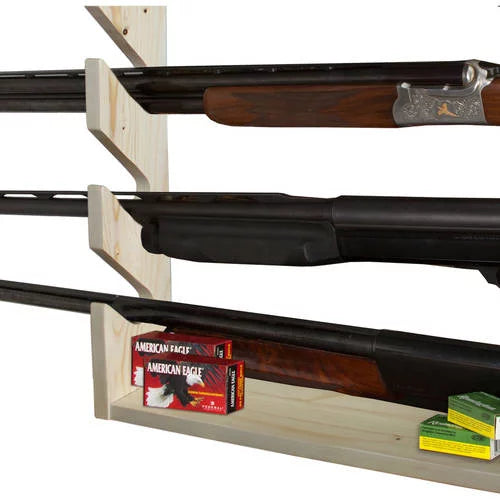 Creations Creek Hardware with Realtree Handcrafted Gun Hidden Rush - Wall Rack Pine 4 Durable Solid -