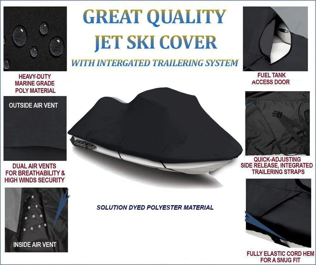 2015 DENIER 600 2016 Cover BLACK Watercraft JetSki Jet VXR Cover for Ski Yamaha 2017 Compatible PWC