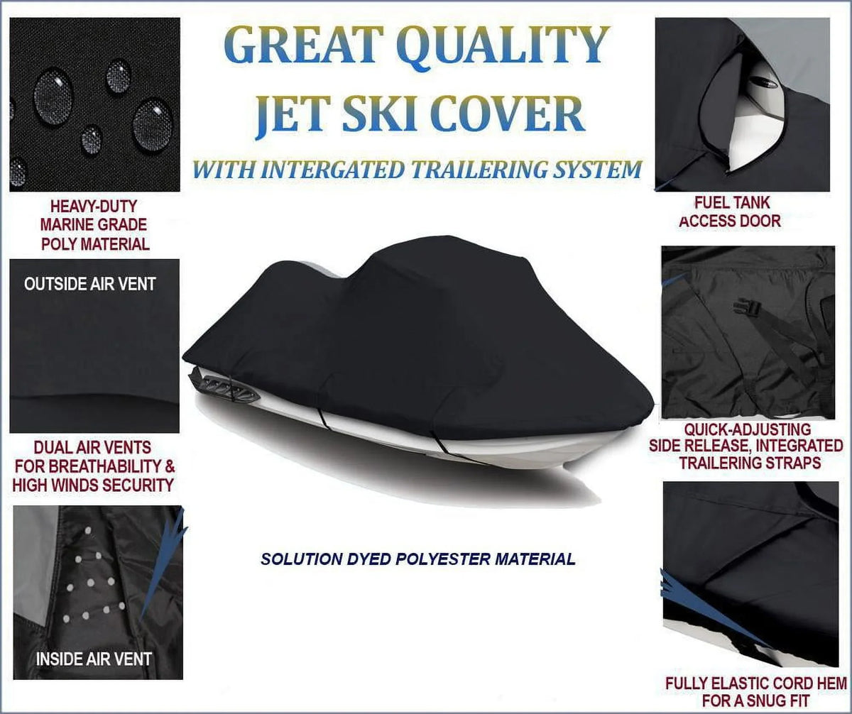 2015 DENIER 600 2016 Cover BLACK Watercraft JetSki Jet VXR Cover for Ski Yamaha 2017 Compatible PWC