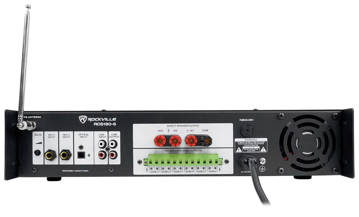 For Restaurant/Bar/Cafe CONTROL Speakers+Receiver 6) 14C/T 4" In-Ceiling Amp JBL