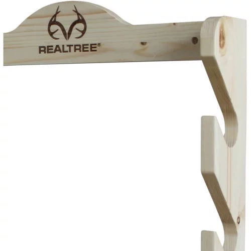 Creations Creek Hardware with Realtree Handcrafted Gun Hidden Rush - Wall Rack Pine 4 Durable Solid -