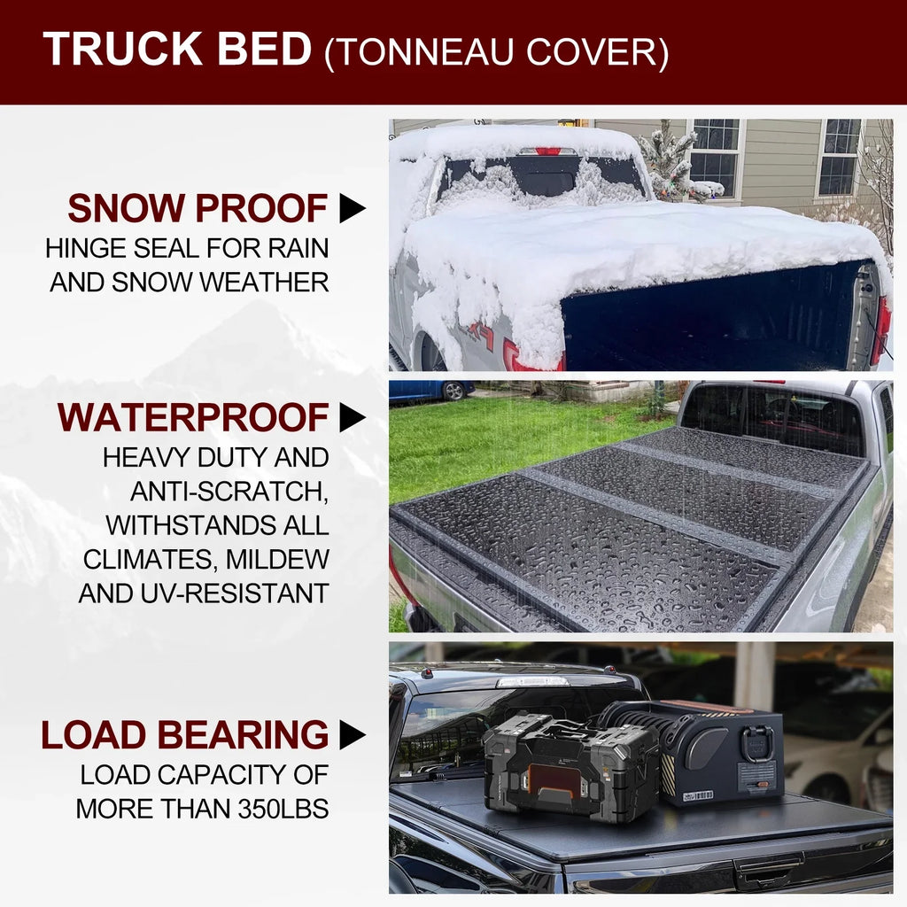 Deckrail 2003-2024 Without Bed Ram 3500 Hard & | Truck 6.4ft Tonneau Bed Rambox for Professional | FRP (74.6in) Kikito 2500 Tri-Fold System 1500 Cover