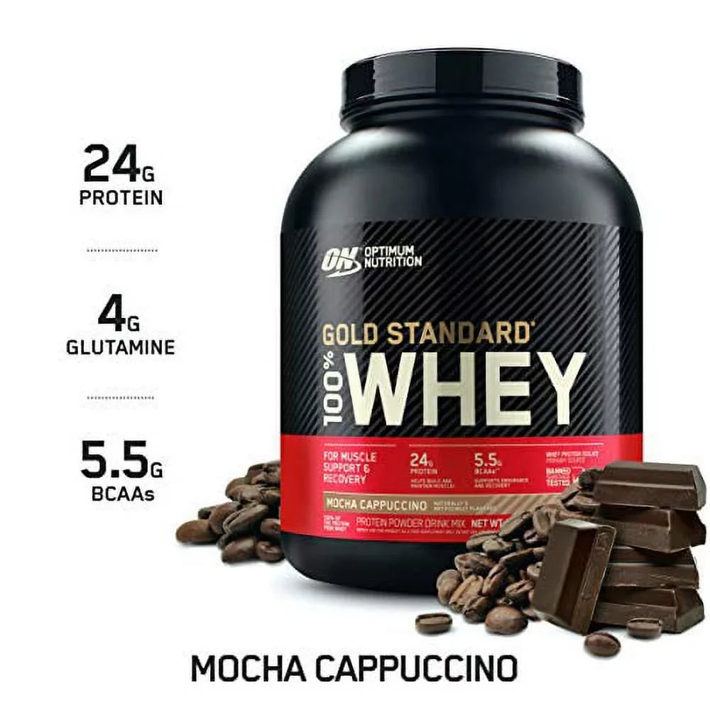 Nutrition Standard , Powder(Packaging 80 Pound 100% Optimum Cappuccino, Oz 5 Vary), Mocha Whey, Protein Gold May