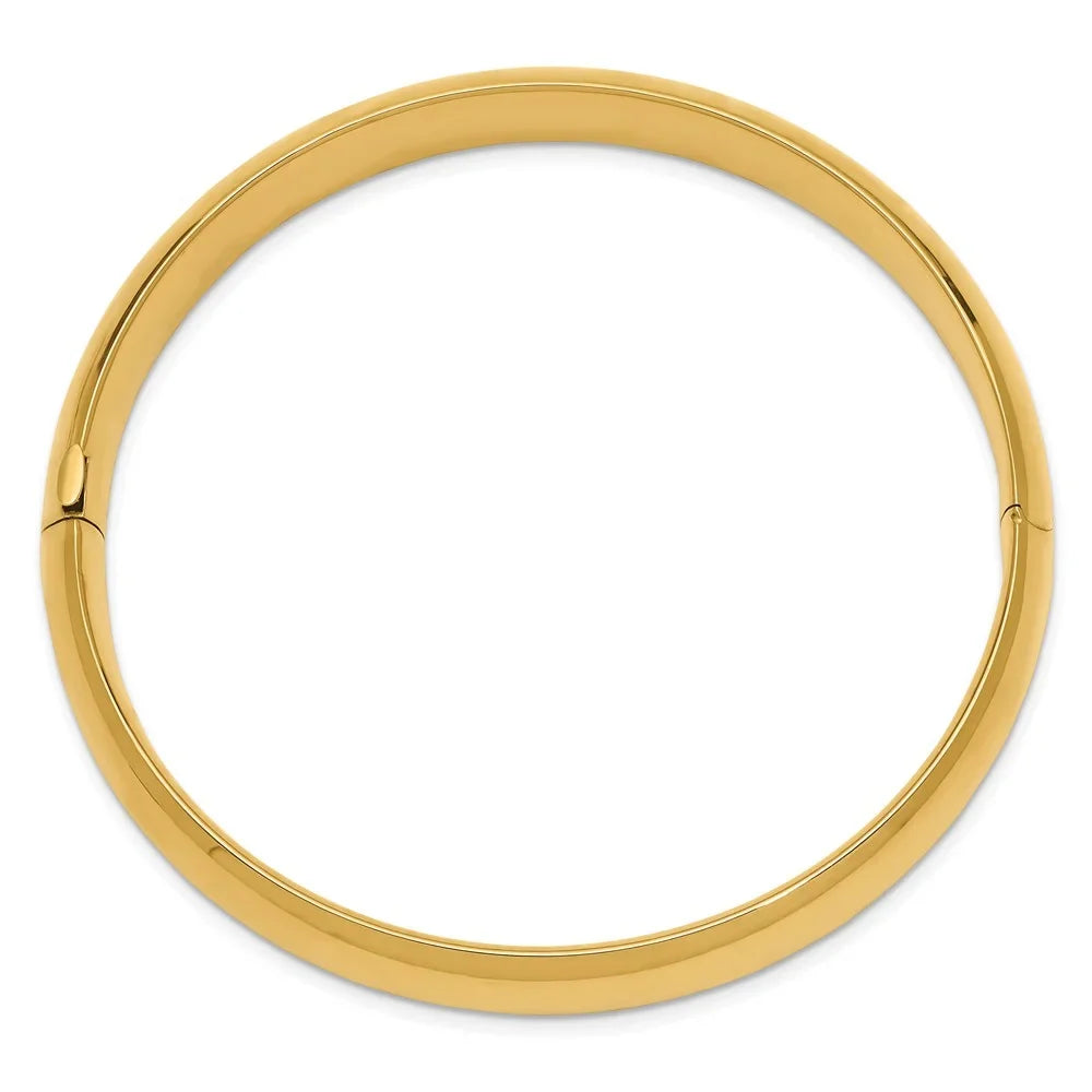Bracelet 14k Polished 7/16 QHP7/16O High Hinged Oversize Bangle