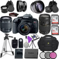 SLR EF-S Autofocus w/ STM 70-300mm T7i Rebel f/4-5.6 Digital EOS Telephoto Canon Zoom Camera ||Accessory 18-55mm Lens||Tamron IS AF Bundle Lens
